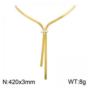SS Gold-Plating Necklace - KN304166-SP