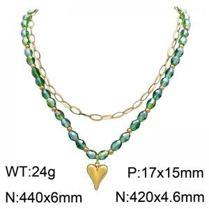 SS Gold-Plating Necklace - KN304168-SP