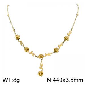 SS Gold-Plating Necklace - KN304171-SP