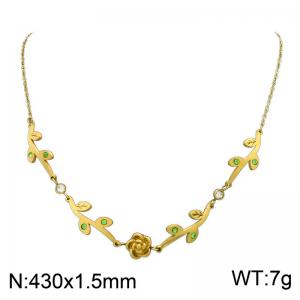SS Gold-Plating Necklace - KN304172-SP