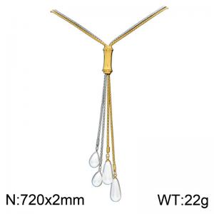 SS Gold-Plating Necklace - KN304175-SP