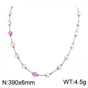 SS Gold-Plating Necklace - KN304176-SP