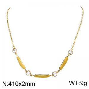SS Gold-Plating Necklace - KN304178-SP