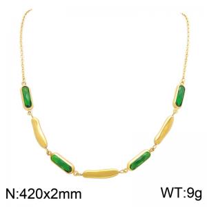 SS Gold-Plating Necklace - KN304181-SP