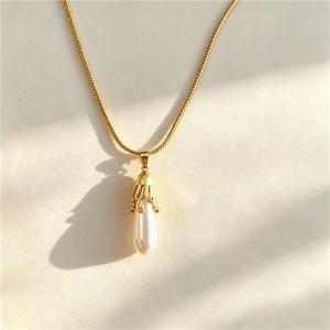 Stainless Steel Necklace with Christmas Elements Jewelry, Suitable for Daily Wear and Holiday Gifting - KN304519-SXSJ
