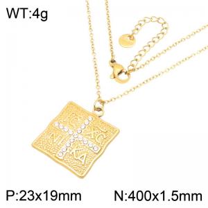 SS Gold-Plating Necklace - KN304618-SP