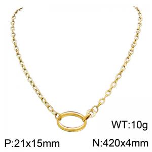 SS Gold-Plating Necklace - KN304620-SP