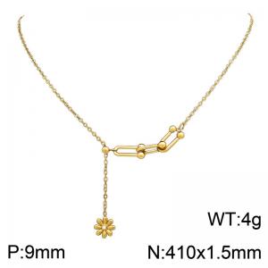 SS Gold-Plating Necklace - KN304622-SP