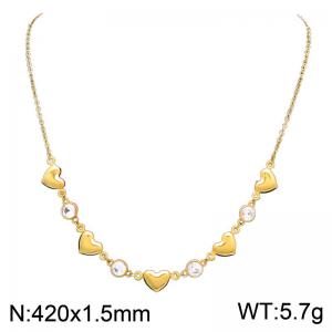 SS Gold-Plating Necklace - KN304623-SP