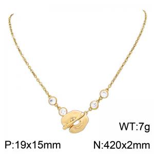 SS Gold-Plating Necklace - KN304625-SP