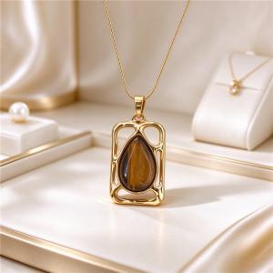 SS Gold-Plating Necklace - KN304669-SXSJ