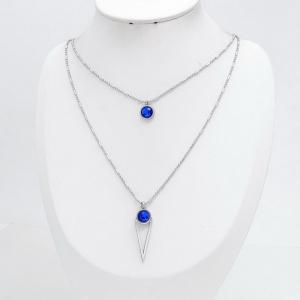 Stainless Steel Stone Necklace - KN305171-NJ