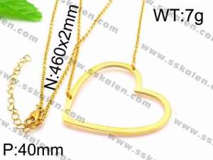 SS Gold-Plating Necklace - KN30525-Z
