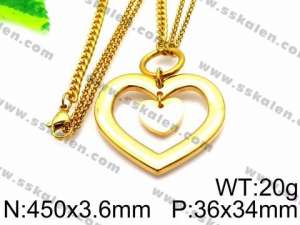 SS Gold-Plating Necklace - KN31567-Z