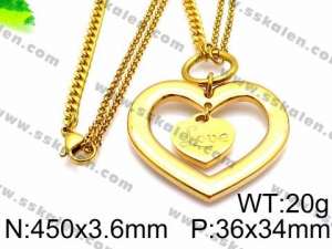 SS Gold-Plating Necklace - KN31569-Z
