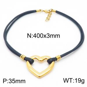 SS Gold-Plating Necklace - KN32049-Z