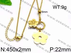SS Gold-Plating Necklace - KN32872-Z