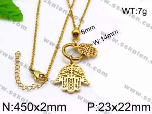 SS Gold-Plating Necklace - KN32875-Z