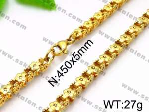 SS Gold-Plating Necklace - KN33421-Z
