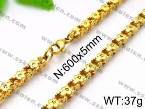 SS Gold-Plating Necklace - KN33424-Z