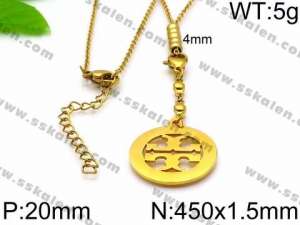 SS Gold-Plating Necklace - KN33864-Z