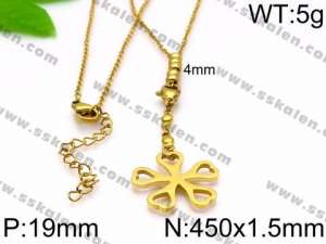 SS Gold-Plating Necklace - KN33868-Z