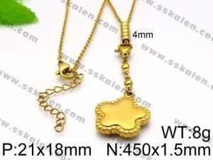 SS Gold-Plating Necklace - KN33877-Z