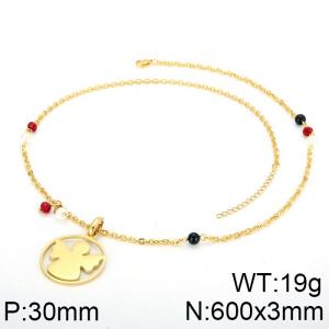 SS Gold-Plating Necklace - KN34012-K