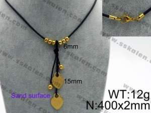 SS Gold-Plating Necklace - KN34088-Z