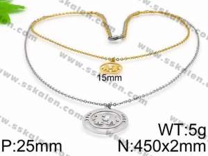 SS Gold-Plating Necklace - KN35055-Z