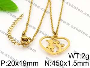 SS Gold-Plating Necklace - KN35067-Z