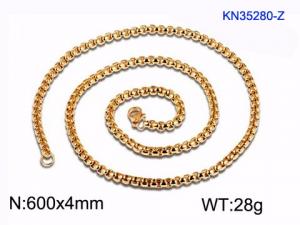 SS Gold-Plating Necklace - KN35280-Z
