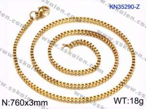 SS Gold-Plating Necklace - KN35290-Z