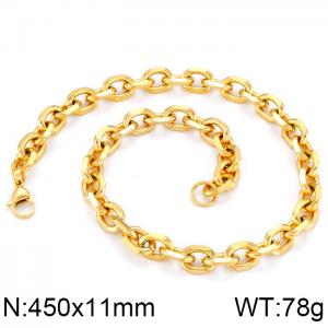 SS Gold-Plating Necklace - KN35323-K