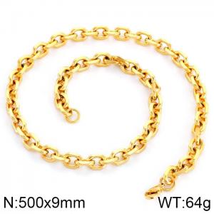 SS Gold-Plating Necklace - KN35327-K