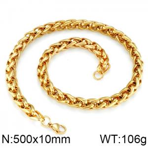 SS Gold-Plating Necklace - KN35337-K
