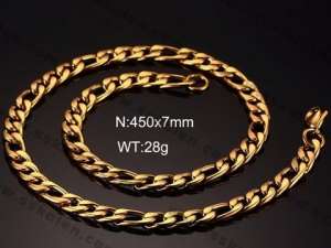 SS Gold-Plating Necklace - KN35411-Z