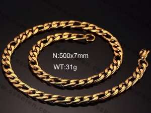 SS Gold-Plating Necklace - KN35412-Z