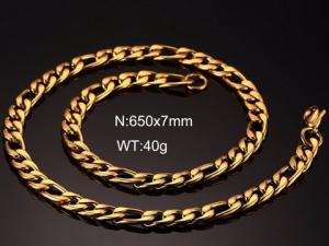 SS Gold-Plating Necklace - KN35414-Z