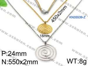 SS Gold-Plating Necklace - KN35539-Z