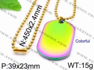 SS Gold-Plating Necklace - KN35648-Z