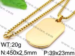SS Gold-Plating Necklace - KN35667-Z
