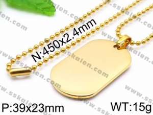 SS Gold-Plating Necklace - KN35668-Z