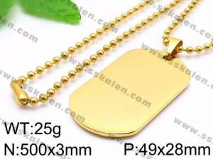 SS Gold-Plating Necklace - KN35678-Z