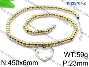 SS Gold-Plating Necklace - KN35707-Z