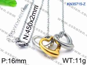 SS Gold-Plating Necklace - KN35715-Z
