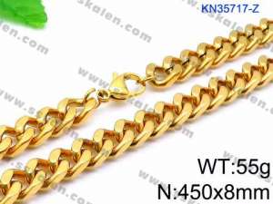 SS Gold-Plating Necklace - KN35717-Z