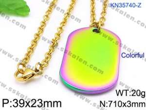 SS Gold-Plating Necklace - KN35740-Z