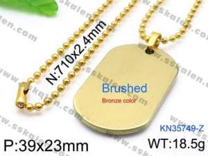 SS Gold-Plating Necklace - KN35749-Z