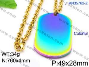 SS Gold-Plating Necklace - KN35762-Z